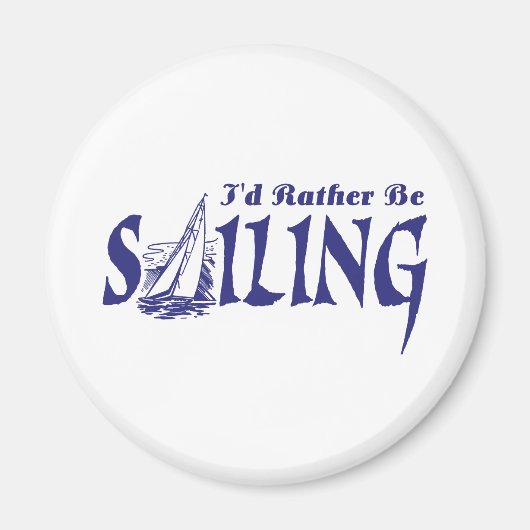 Aimant Je préfère naviguer (Devant)