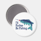 Aimant Je préfère pêcher (Recto/Verso)