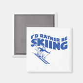 Aimant Je préfère skier (homme) (Recto/Verso)