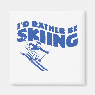 Aimant Je préfère skier (homme)