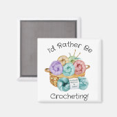 Aimant Je Préférerais Être Crochet Personnalisé (Recto/Verso)