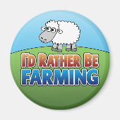 Aimant Je préférerais faire de l'agriculture ! (Agricultu (Devant)