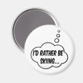 Aimant Je Préférerais Skier (Recto/Verso)