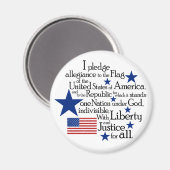 Aimant Je promets l'allégeance au drapeau de l'Union (Recto/Verso)