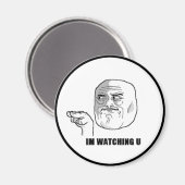 Aimant Je regarde ton visage comique. (Recto/Verso)