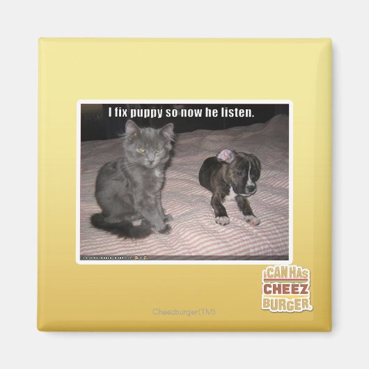 Aimant Je répare le chiot (Devant)