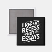 Aimant Je répète Récréation Pas Essais (Recto/Verso)