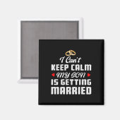 Aimant Je reste calme, mon fils se marie mariage (Recto/Verso)