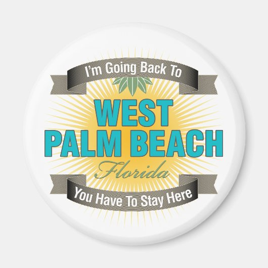 Aimant Je retourne à (West Palm Beach) (Devant)