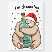 Aimant Je rêve d'un Noël de vin (Recto)