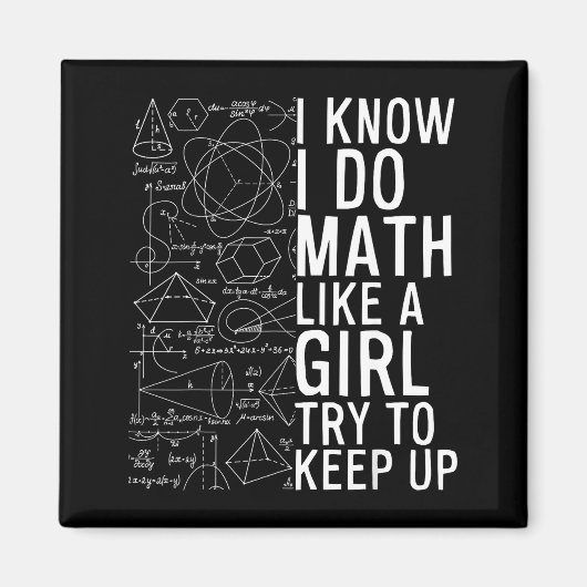 Aimant Je sais que je fais des maths comme une fille essa (Devant)