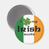 Aimant Je "shamrock" mes racines irlandaises (Recto/Verso)