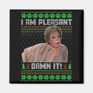 Aimant Je Suis Agréable Citation De Noël Drôle Vintage Tr