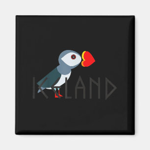 Aimant Je suis amoureux de la baleine noire d'Islande Cad