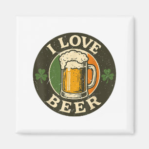 Aimant Je suis amoureux de la bière Saint Patrick Jour de
