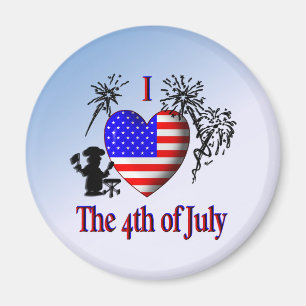 Aimant Je suis amoureux du 4 juillet