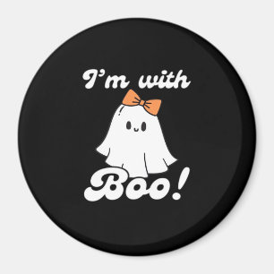 Aimant Je Suis Avec Boo Drôle Rétro