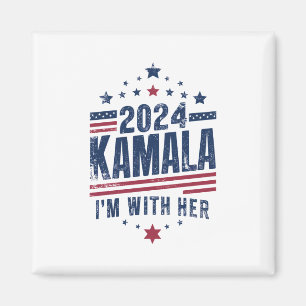 Aimant Je suis avec elle Kamala Votez pour 2024 Kamala-Ha