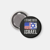 Aimant Je suis avec Israël (Recto/Verso)