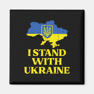 Aimant Je suis avec la carte de l'Ukraine Soutien Ukraini