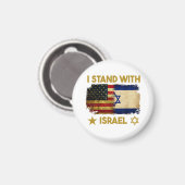 Aimant Je Suis Avec La Chemise D'Israël Je Suis Avec Isra (Recto/Verso)