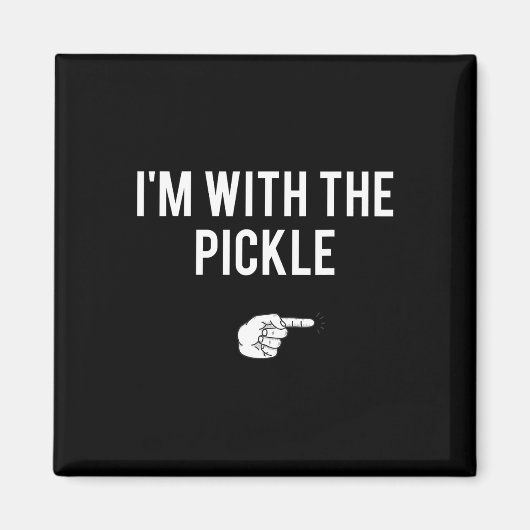 Aimant Je suis avec la fête costumée de Pickle Halloween (Devant)