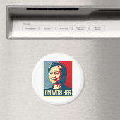 Aimant je suis avec l'affiche d'hillary - - (In Situ (Lave-vaisselle))