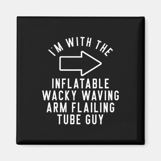 Aimant Je suis avec le bras gonflable de Wacky Waving Fla (Devant)