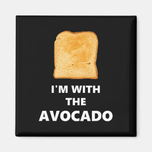 Aimant Je suis avec le costume d'Halloween toast Avocado