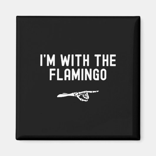 Aimant Je suis avec le Flamant rose drôle Halloween Éffra (Devant)