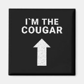 Aimant Je suis avec l'Humour Cougar Halloween Cadeau d'an (Devant)