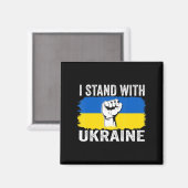 Aimant Je Suis Avec L'Ukraine Le Drapeau Ukrainien Soutie (Recto/Verso)
