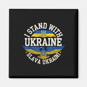 Aimant Je suis avec l'Ukraine Slava Ukraini Gloire à l'Uk