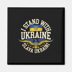 Aimant Je suis avec l'Ukraine Slava Ukraini Gloire à l'Uk