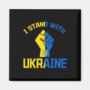 Aimant Je suis avec l'Ukraine - Soutenez l'Ukraine - Prie
