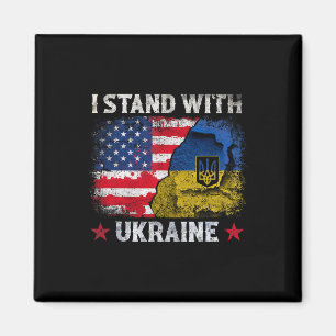 Aimant Je suis avec l'Ukraine Soutien à l'Ukraine Drapeau