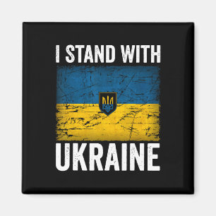 Aimant Je suis avec l'Ukraine Soutien à l'Ukraine Drapeau