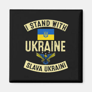 Aimant Je suis avec l'Ukraine Soutien à l'Ukraine Ukraini