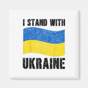 Aimant Je suis avec l'Ukraine Soutien Ukraine Drapeau ukr