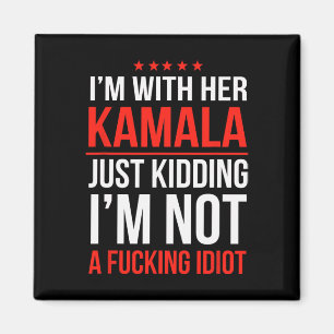 Aimant Je suis avec son président Kamala Harris W 2024