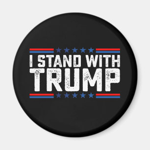 Aimant Je suis avec Trump Élection présidentielle Vintage