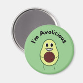 Aimant Je suis Avolicious - Funny Fruit Pun (Recto/Verso)