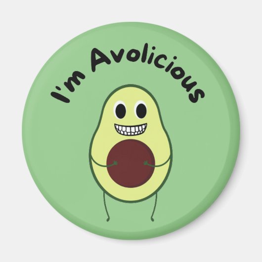 Aimant Je suis Avolicious - Funny Fruit Pun (Devant)