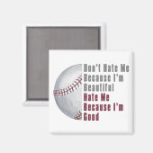 Aimant Je Suis Beau Je Suis Bon Baseball (Recto/Verso)