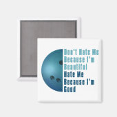 Aimant Je Suis Beau Je Suis Bon Bowling Bleu (Recto/Verso)