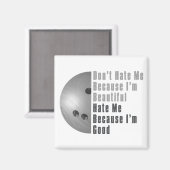 Aimant Je Suis Beau Je Suis Bon Bowling Grey (Recto/Verso)