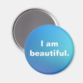 Aimant Je suis belle Affirmation Inspiration Aquarelle (Recto/Verso)