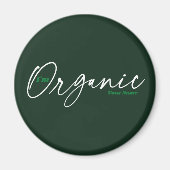 Aimant Je suis Bio | Élégant script manuscrit minimal (Devant)