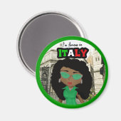 Aimant Je suis célèbre en Italie Diva - Dark (Recto/Verso)