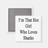 Aimant Je suis cette fille qui aime les requins (Recto/Verso)